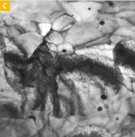 Dislocations in a low-angle grain-boundary (aluminium)